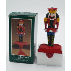 Vintage Midwest Importers Nutcracker Cast Iron Stocking Holder / Hanger