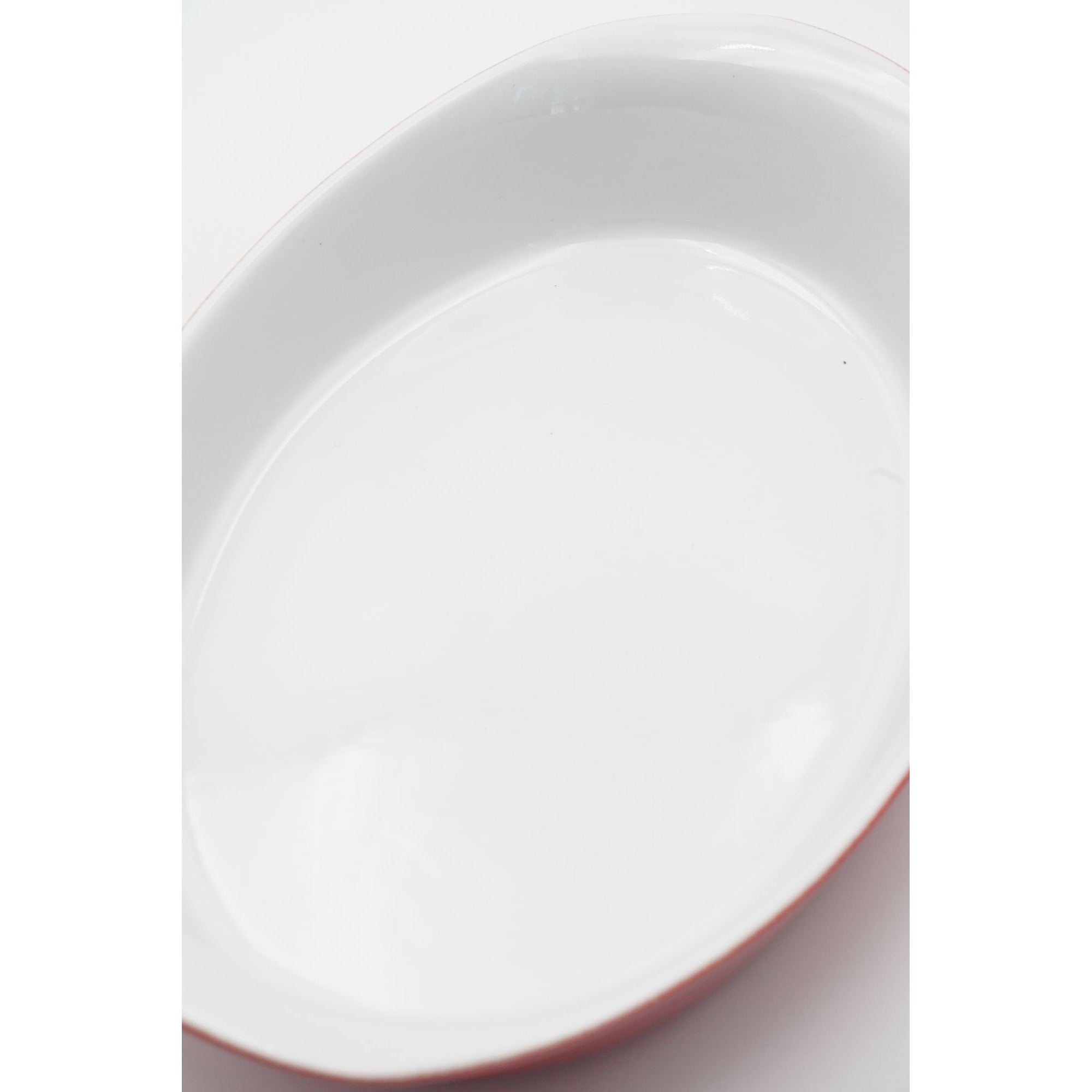 Cerutil Stoneware Portugal Oval Casserole / Baking Dish Red White 11.5" x 7.25"