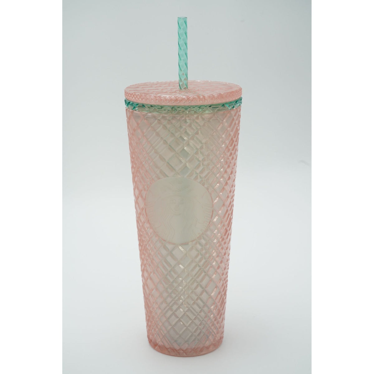 Starbucks Tumbler Summer Jeweled Pearl Pink Green Venti 24oz Cold Cup