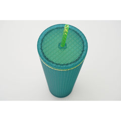 Starbucks 2022 Mountain Dew Green Venti Grid Soft Touch Tumbler 24oz