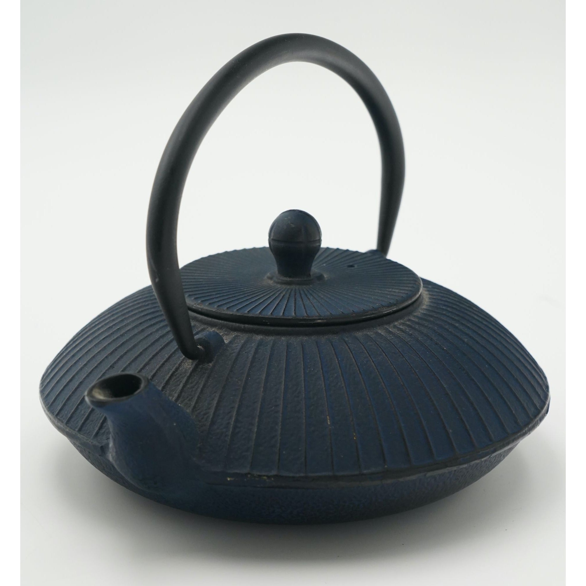 Dark Blue Cast Iron Teapot Porcelain Enamel Coating Inner Surface & Tea Strainer