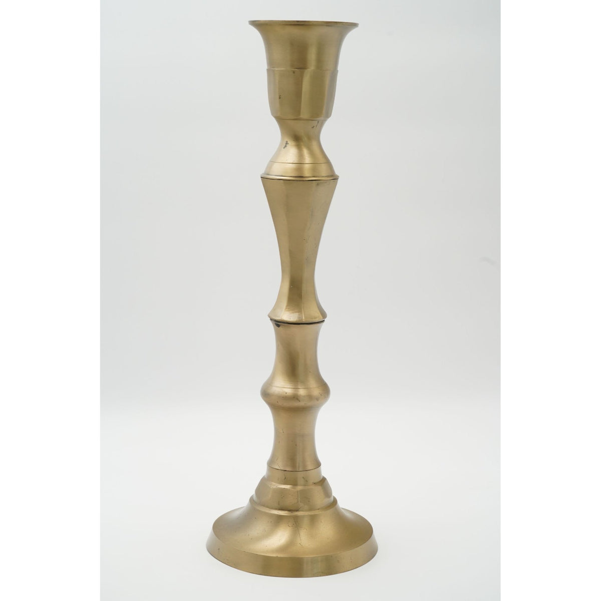 Vintage Brass 19" H Baluster Candlestick Holder