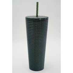 Starbucks Tumbler Dark Green Glitter Grid Venti 24 oz