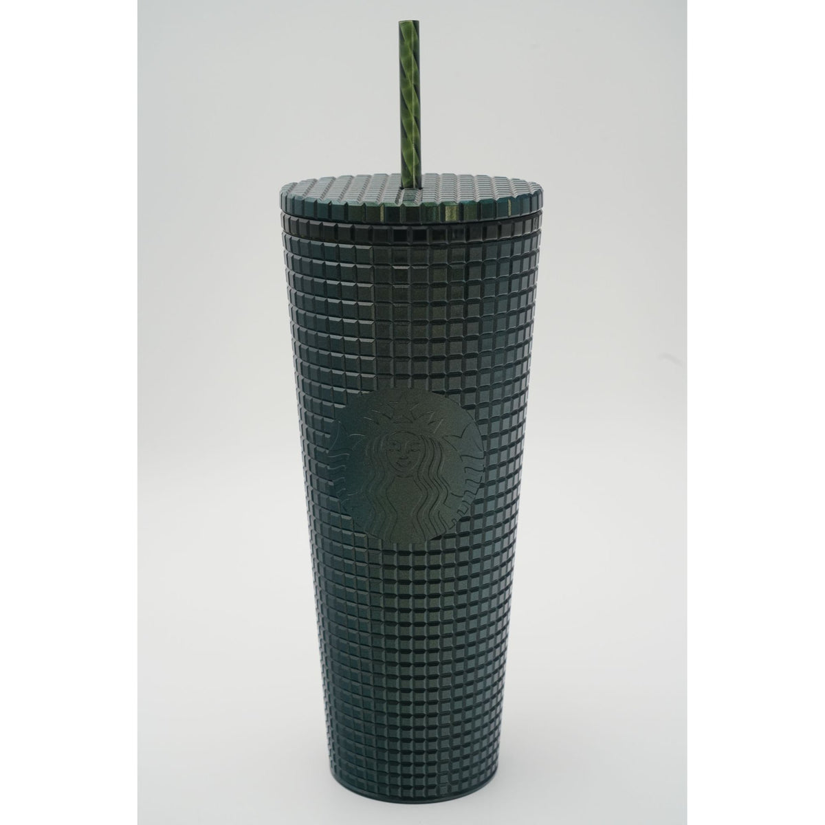 Starbucks Tumbler Dark Green Glitter Grid Venti 24 oz