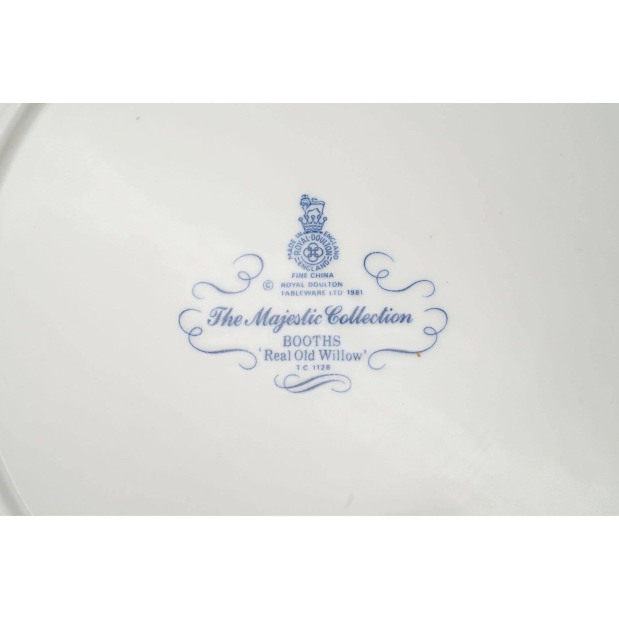 Royal Doulton The Majestic Collection Booths Real Old Willow Handled Cake Plate