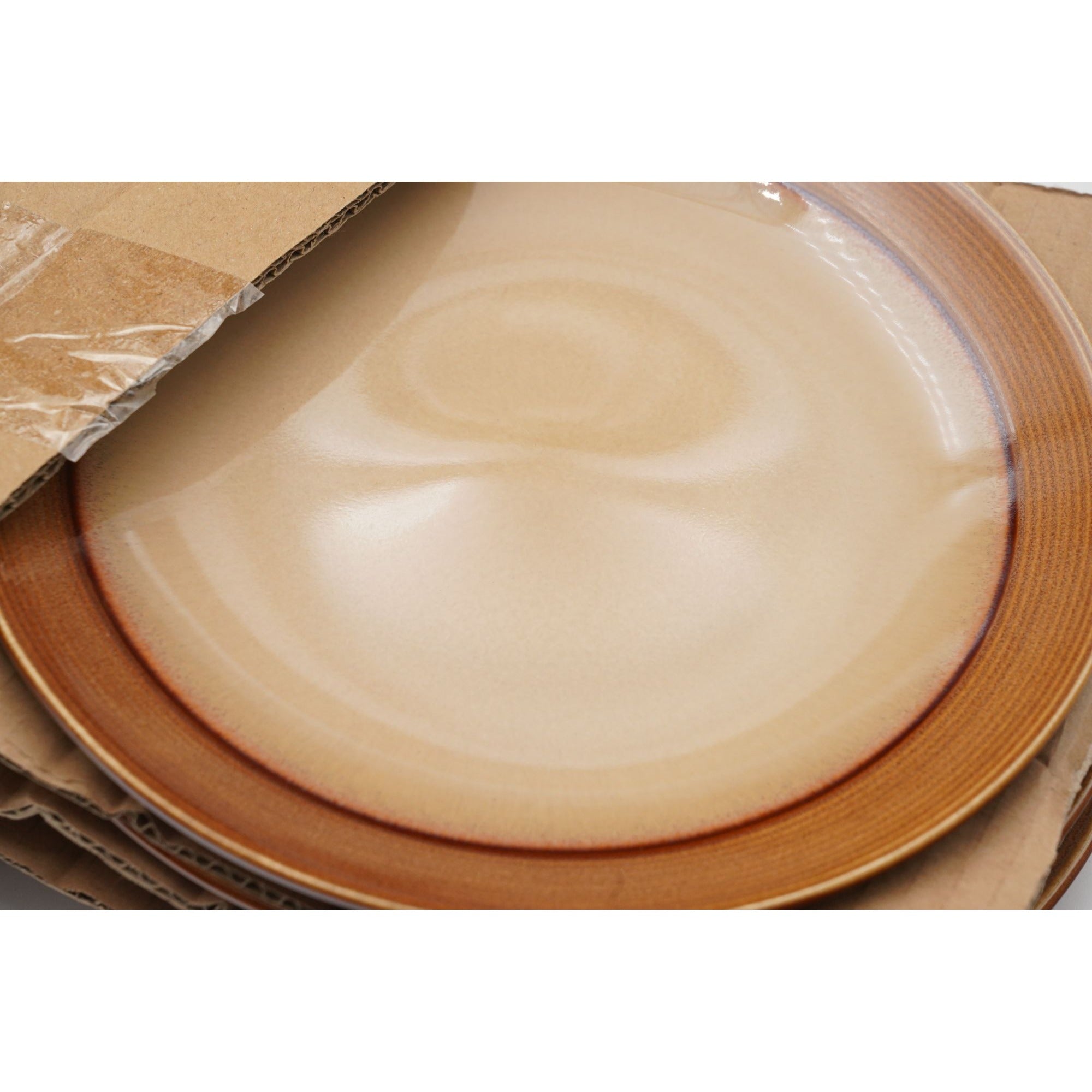 Sango Roma Caramel 16-Piece Dinnerware Set Hand Painted 4815-16