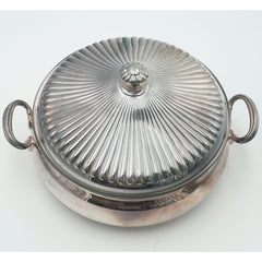 Gorham YH307 Silver-Plated Round Covered Casserole with Glass