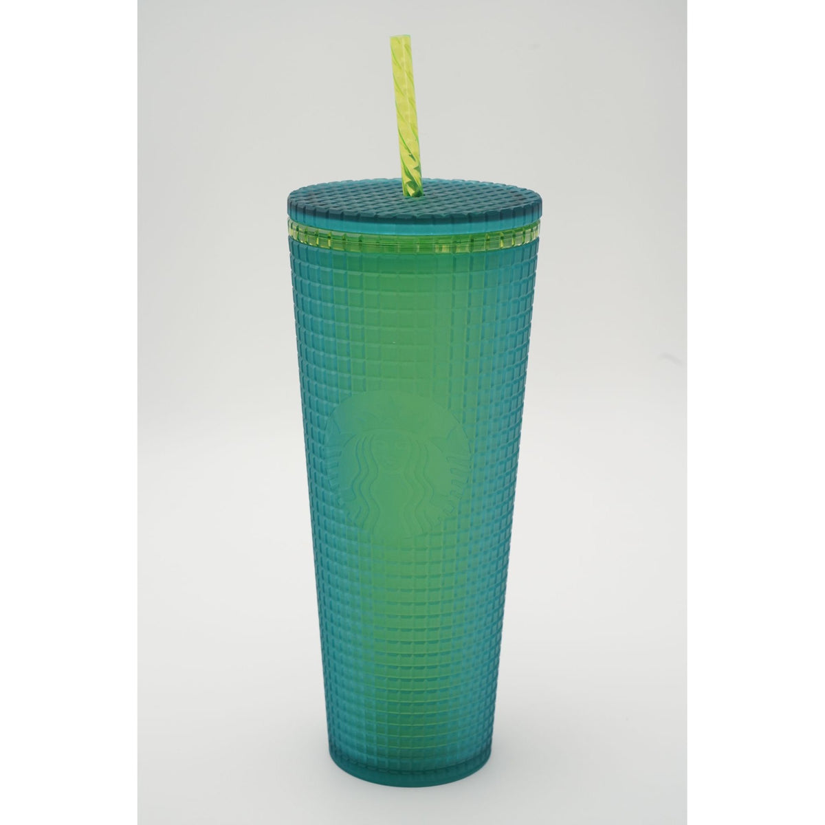 Starbucks 2022 Mountain Dew Green Venti Grid Soft Touch Tumbler 24oz