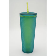 Starbucks 2022 Mountain Dew Green Venti Grid Soft Touch Tumbler 24oz