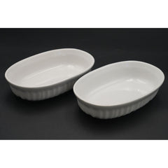 Corning Ware French White Small Oval Individual Casseroles 15 oz Set of 2