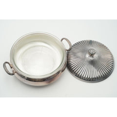 Gorham YH307 Silver-Plated Round Covered Casserole with Glass