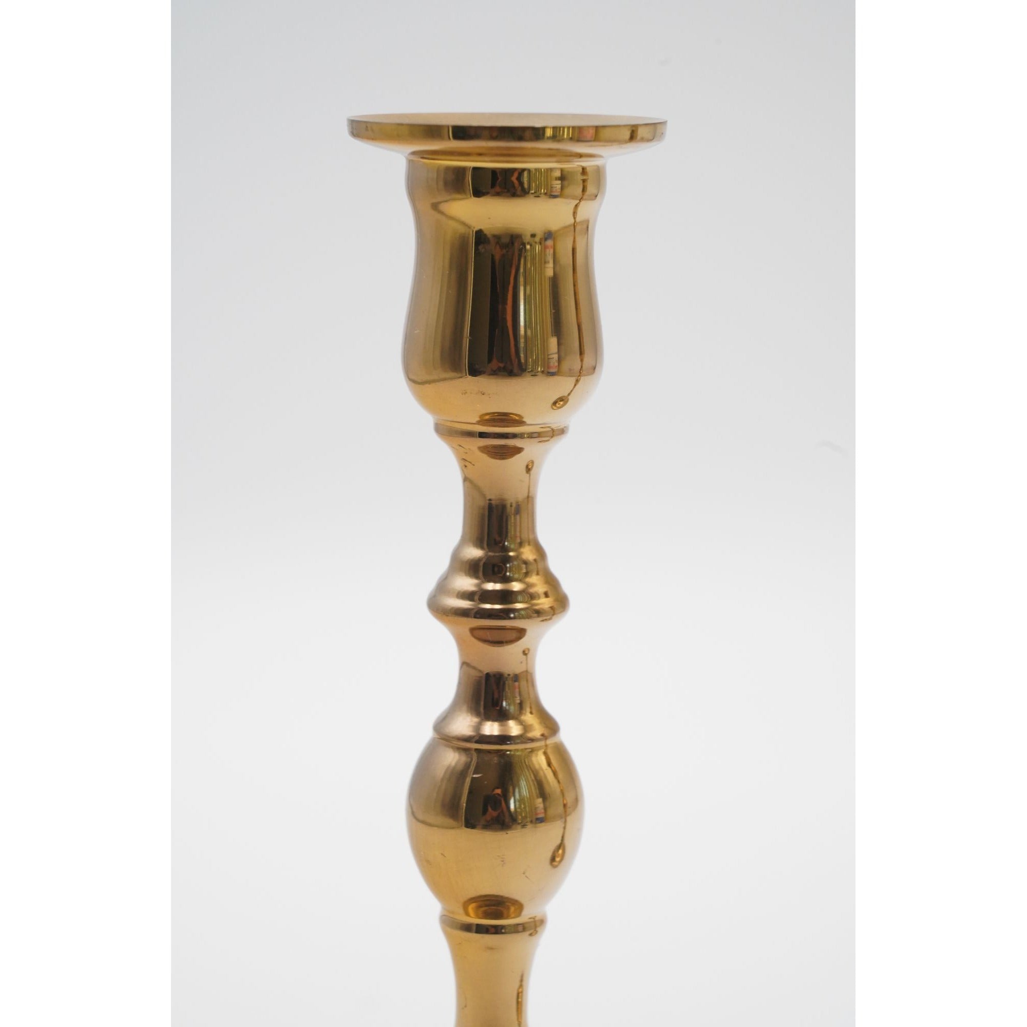 Vintage Brass Candle Holders - Elegant Pair of Candlesticks 7.5" H