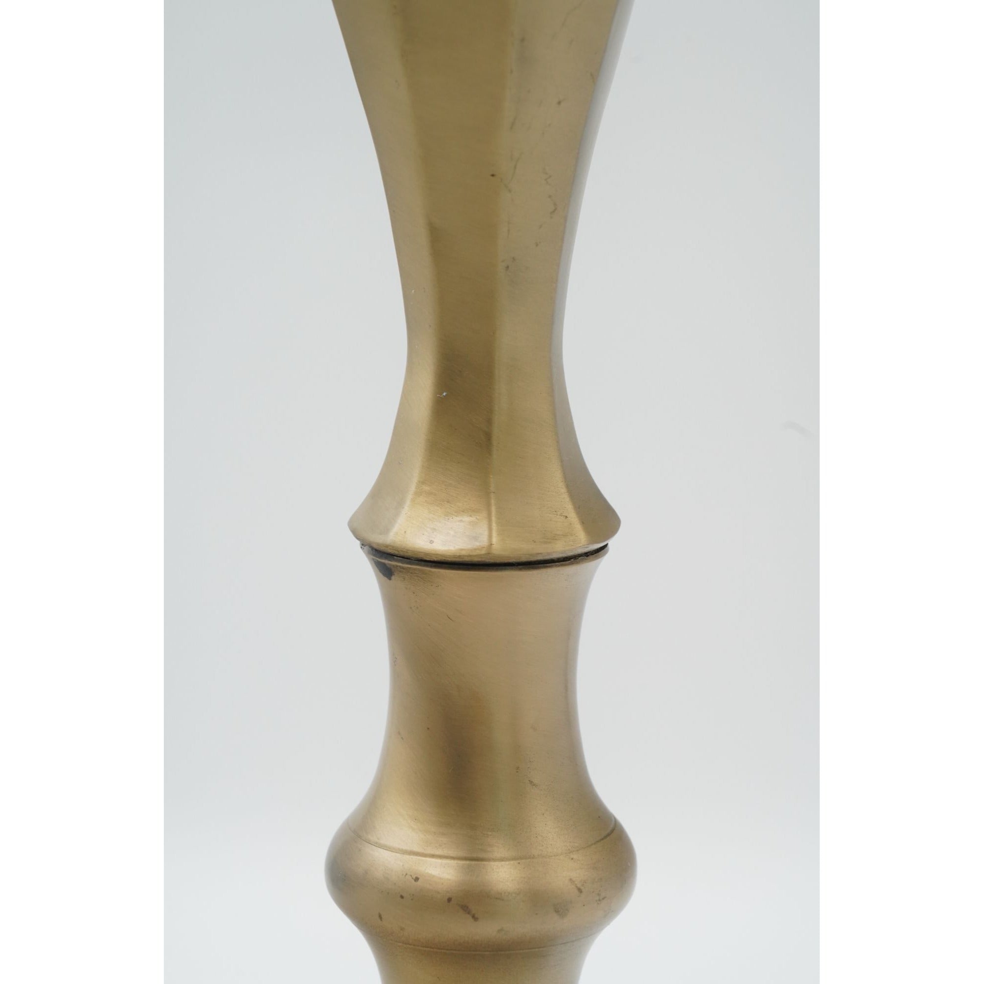 Vintage Brass 19" H Baluster Candlestick Holder