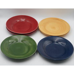 Pottery Barn Sausalito 12.25" Dinner Plate Green Purple Red Yellow *PICK*